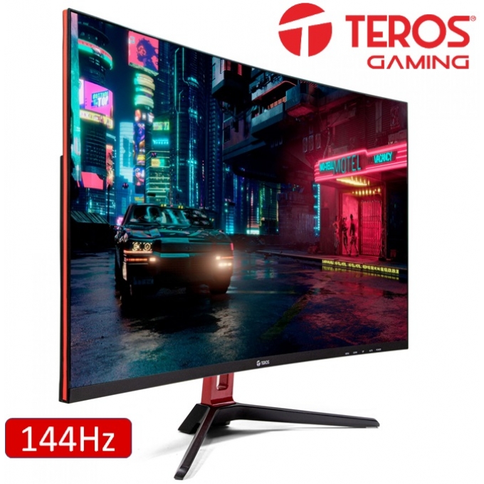 MONITOR TEROS 27pulgadas TE-3170N LED CURVO 1920X1080 FHD HDMI / DISPLAYPORT / VGA - 144HZ 1ms - GAMER / TEROS