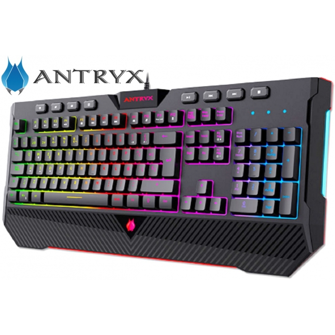 Teclado ANTRYX Chorme Storm SK570-AGK-CS570K-SP LED RGB, Semi Mecanico, Cableado, Retroiluminado, Gamer / ANTRYX