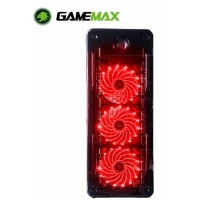 CASE Gamer GAMEMAX KINGLITE SIN FUENTE - NEGRO - 1 PANEL ACRILICO - LED - ROJO / GAMEMAX