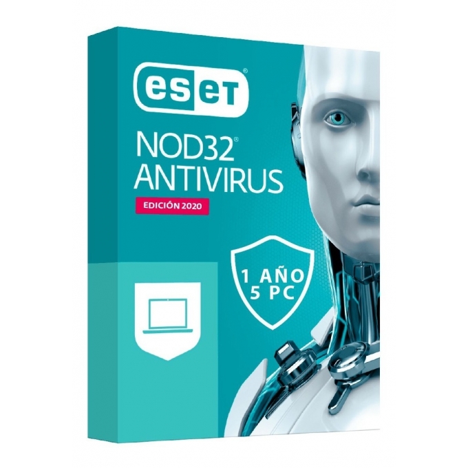 LICENCIA ANTIVIRUS ESET NOD32 X 5PC - VERSION 2020 / ESET