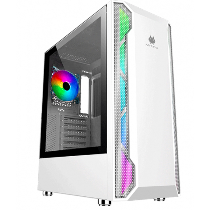 Case Antryx RX 430U White - USB 3.0 - Argb - Fan x1 - C/Cinta Led, VIdrio Templado - SIN FUENTE / ANTRYX