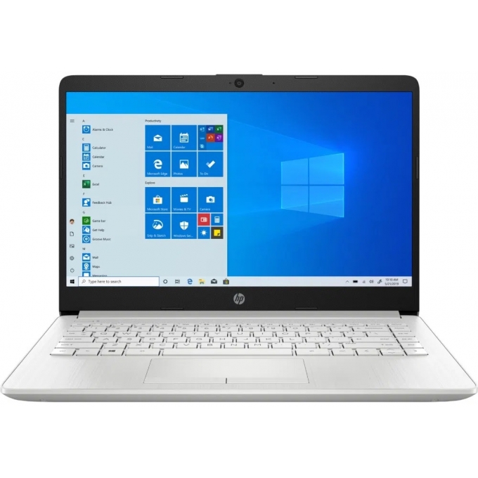 Laptop HP 14 dk1074nr AMD Ryzen 3-3250U 2.6GHz, Memoria 8GB, Disco 256GB SSD, AMD Radeon Graphics, Pantalla 14pulgadas(1366X768), W10s, Silver / HP