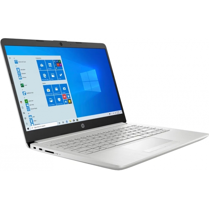 Laptop HP 14 dk1074nr AMD Ryzen 3-3250U 2.6GHz, Memoria 8GB, Disco 256GB SSD, AMD Radeon Graphics, Pantalla 14pulgadas(1366X768), W10s, Silver / HP