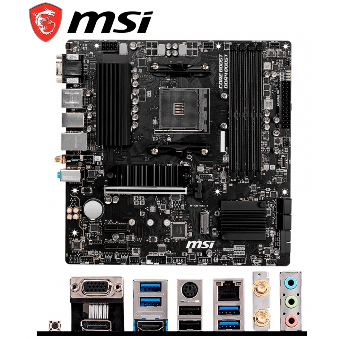 Placa Madre Mainboard MSI B550M PRO-VDH WIFI DDR4 AM4 AMD / MSI