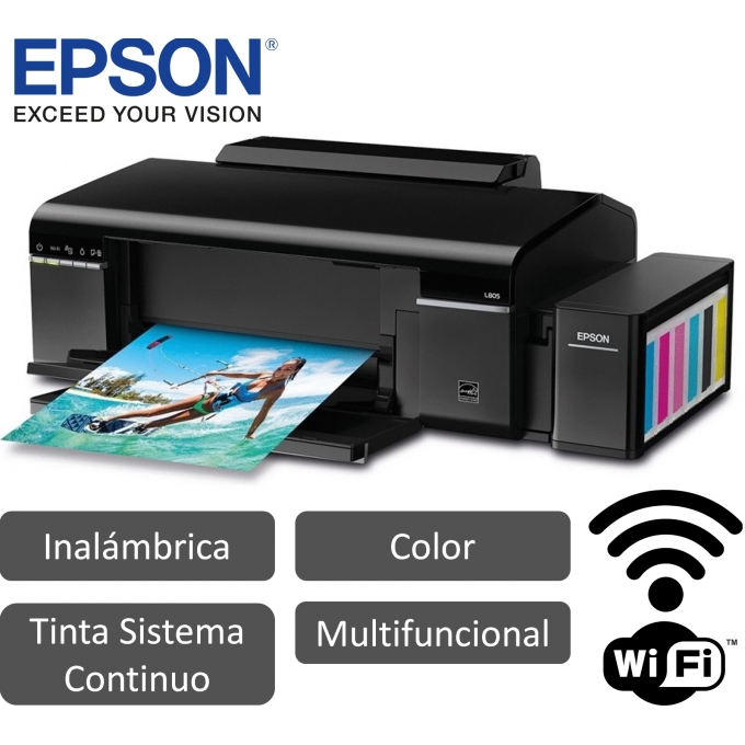Impresora Epson Ecotank L805 Tinta Continua 38ppm 37ppm 5760x1440 Dpi Usb 20 Wifi 4697