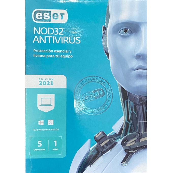 LICENCIA ANTIVIRUS ESET NOD32 2022 5PC - 12 MESES / ESET