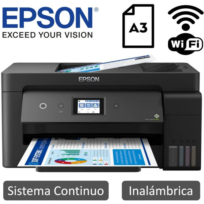 Impresora Multifuncional Epson L14150 - Multifuncional - Sistema Continuo A3 - WiFi / EPSON
