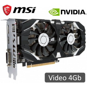 Tarjeta de Video MSI GeForce GTX 1050 TI 4GT OC - 4GB - VG-MSI GTX1050TI/4GT