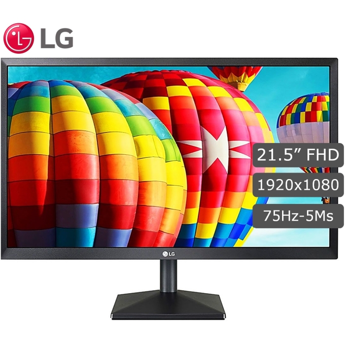 Monitor LG 22MN430M-B, Pantalla 21.5pulgadas FHD LED IPS, VGA/HDMI, 5ms, 75Hz / LG