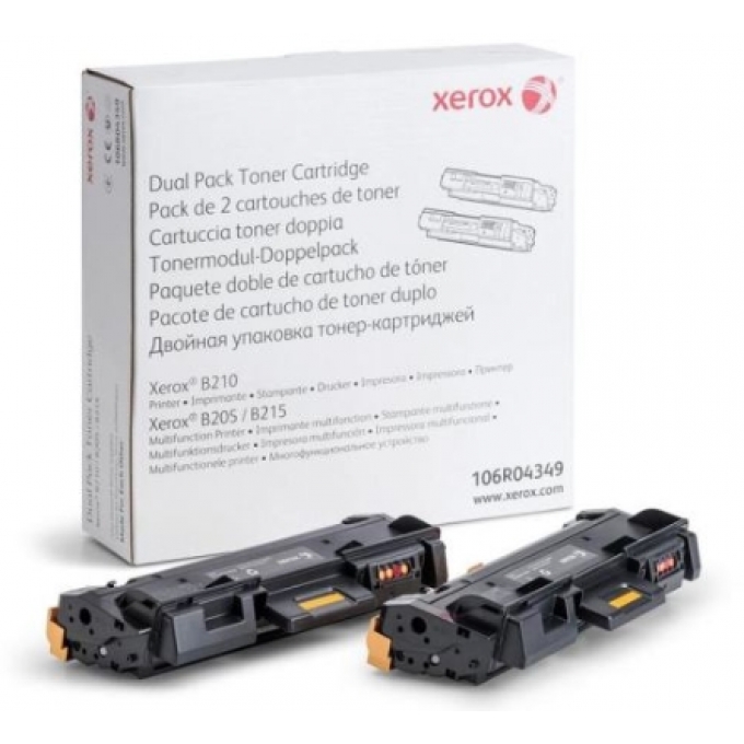 TONER XEROX 106R04349 NEGRO PARA B210 B215 B205 - DUAL PACK / XEROX