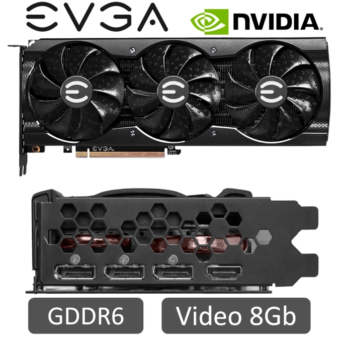 TARJETA VIDEO EVGA GEFORCE RTX 3070 8GB GDDR6 XC3 ULTRA GAMING (08G-P5-3755-KL) / EVGA