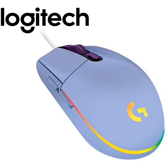 Mouse LOGITECH G203 Lightsync optical 8000 DPI RGB Lila 910-005851 - Gamer / LOGITECH