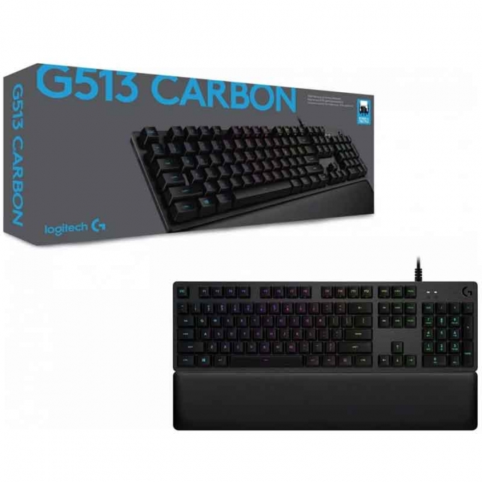 TECLADO LOGITECH G513 CARBON LIGHTSYNC GAMING RGB BLACK / LOGITECH