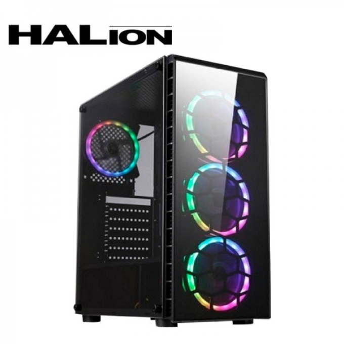 CASE HALION STINGRAY - STINGRAY C3903- S/ FUENTE - 2 PANEL VIDRIO - 4 LED RGB / HALION
