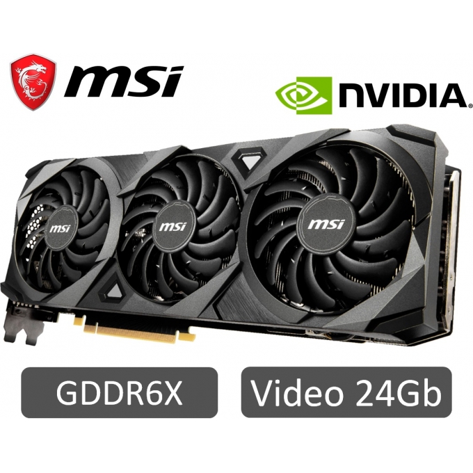 Tarjeta de Video MSI GEFORCE RTX 3090 VENTUS 3X 24GB OC 384 BIT GDDR6X PCI / MSI