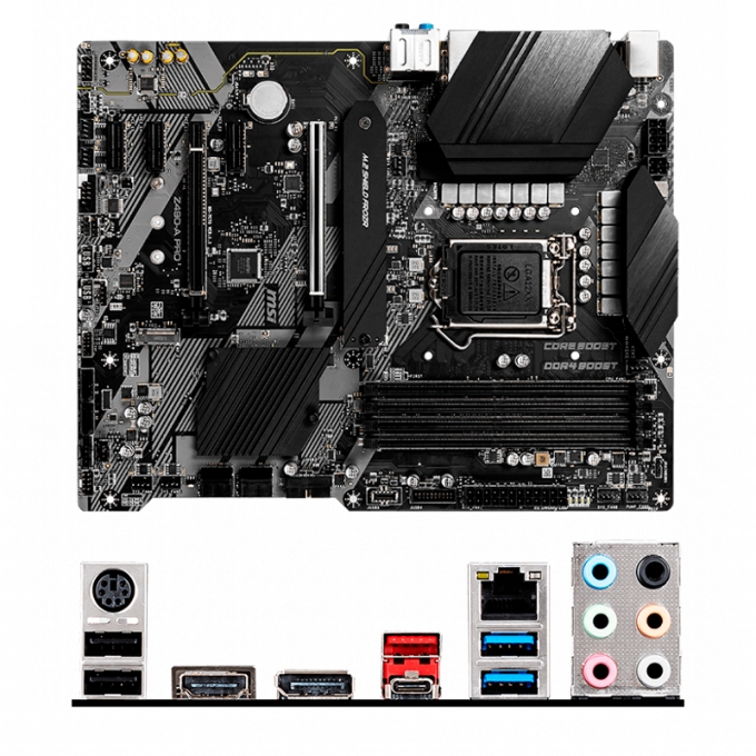 Motherboard MSI Z490-A PRO LGA1200, DDR4, SATA 6.0 Gb/s, HDMI, HD AUDIO, USB 3.2. / MSI