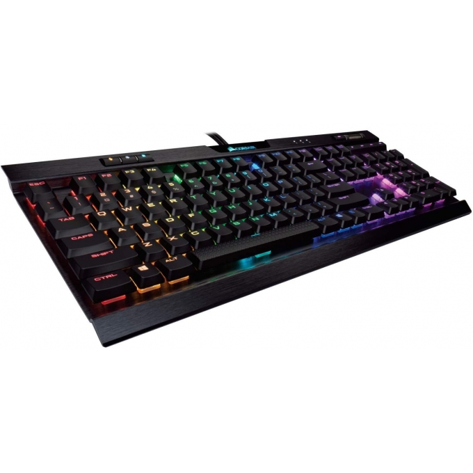 Teclado CORSAIR K70 RGB Mecanico, Multimedia, Cableado USB, retroiluminado, Gamer, Negro CH-9109010-SP / CORSAIR