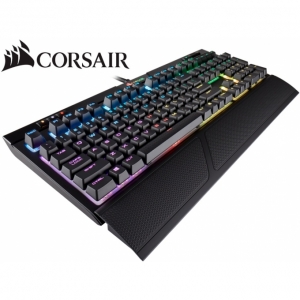 Teclado CORSAIR Strafe RGB MK2 CHERRY MX Silent, Mecanico, Cableado, retroiluminado, Gamer, Negro CH-9104113-SP / CORSAIR