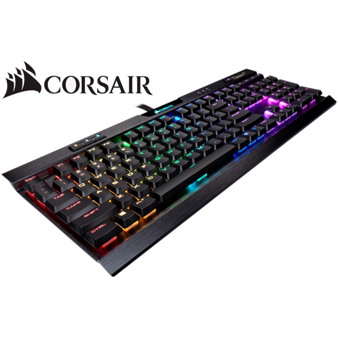 Teclado CORSASIR K70 RGB MK2 Low Profile Rapidfire CHERRY MX Speed, Mecanico, Cableado, retroiluminado, Gamer, Negro CH-9109018-SP / CORSAIR