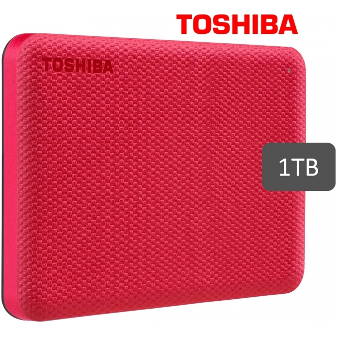 Disco Duro Externo TOSHIBA, STORAGE CANVIO ADVANCE RED, 1TB, V10 / TOSHIBA