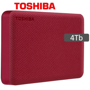 Disco Duro Externo TOSHIBA, Storage Canvio Advance Red, 4Tb, V10