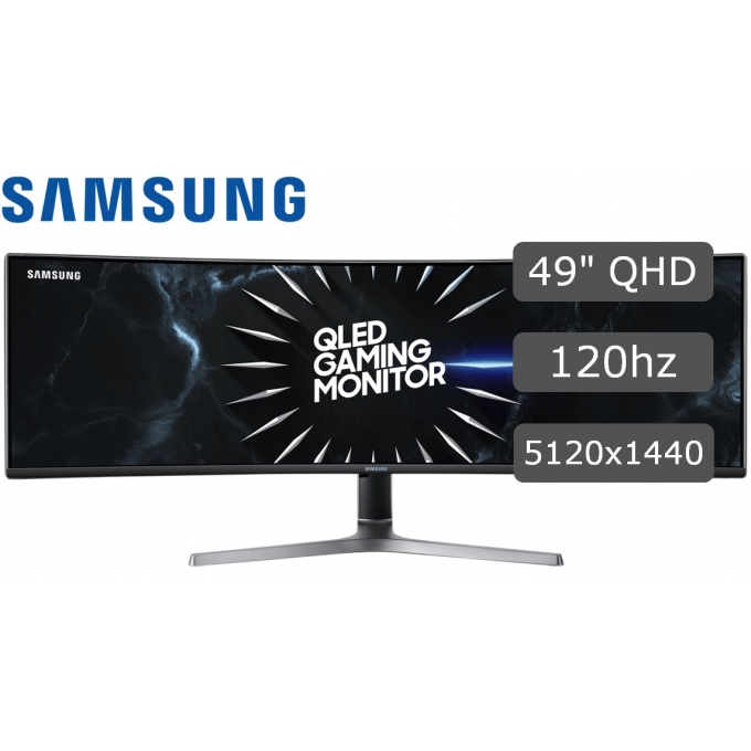 Monitor Samsung LC49RG90SSLXPE 49pulgadas QLed Curvo 5120x1440 QHD 120hz, HDMI - DisplayPort - USB UltraWide / SAMSUNG