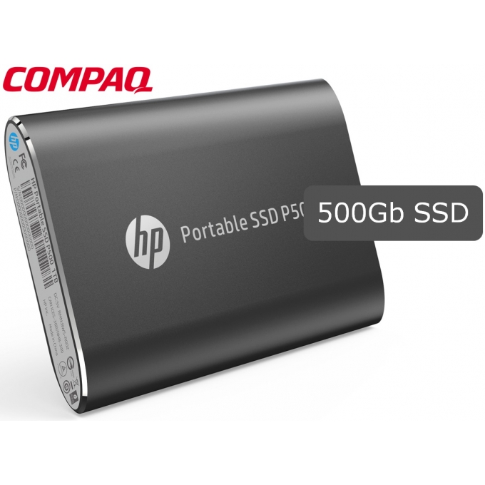 Disco Duro Solido SSD EXTERNO HP P500, 500GB, USB 3.1 Tipo-C, Negro / HP