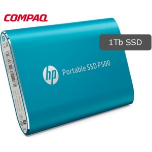 Disco Duro Solido SSD externo HP P500, 1TB, USB 3.1 Gen2 Tipo-C, Azul