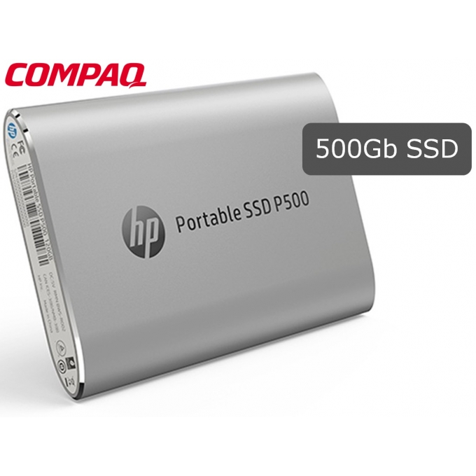 Disco Duro Solido SSD externo HP P500, 500Gb, USB 3.1 Tipo C, Plata / HP