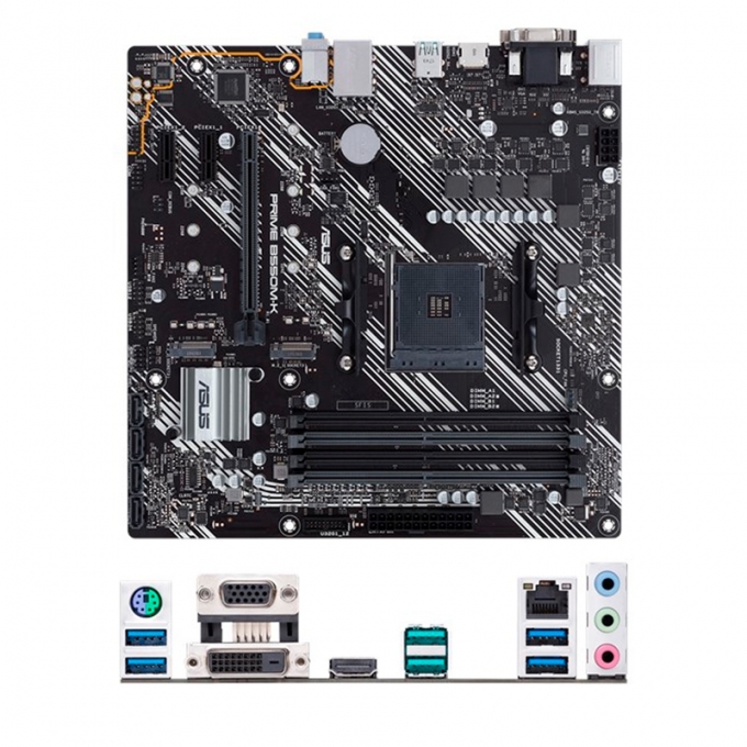 PLACA MADRE  ASUS PRIME B550M-K, AM4, DDR4, HDMI, VGA, DVI-D, HD Audio / ASUS