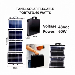 Panel Solar Plegable portatil 48Vdc - 60W
