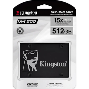 Disco Duro Solido SSD 512Gb Kingston KC600 SATA 6.0 GBPS - 2.5pulgadas Interno / Kingston