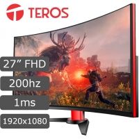 Monitor Gamer Teros TE-3174N, 27pulgadas IPS Curvo, 200Hz 1ms, 1920x1080 FHD, HDMI /DisplayPort UltraWide Gamer / TEROS