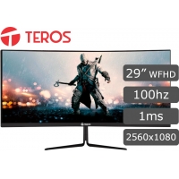Monitor Gaming Teros TE-3179, 29pulgadas Curvo WFHD 2560x1080 100hz 1ms Freesync Vesa UltraWide Gamer / TEROS