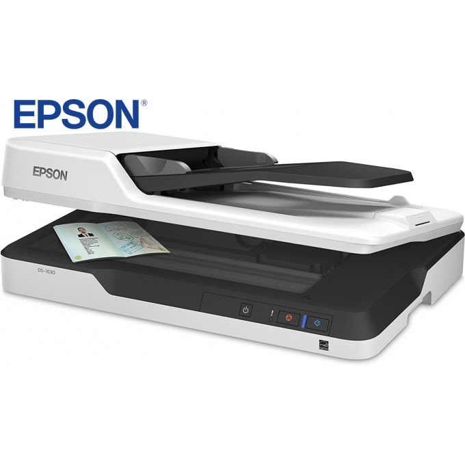 Escaner Epson DS-1630, 600dpi, 25 ppm, 10 ipm, ADF, Blanco B11B239201 / EPSON