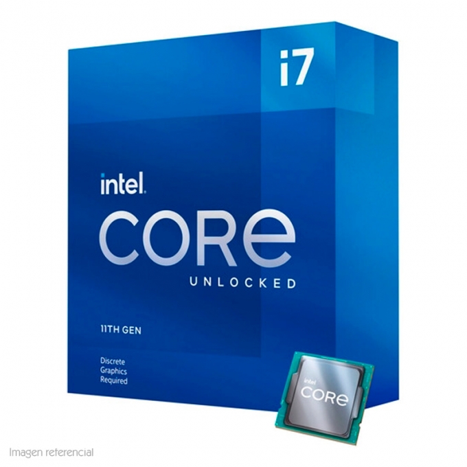 Procesador Intel Core i7-11700KF 3.60 / 5.00 GHz, 16 MB Cache L3, LGA1200, 125W, 14 nm. / INTEL
