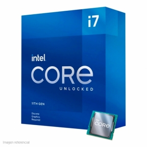 Procesador Intel Core i7-11700KF 3.60 / 5.00 GHz, 16 MB Cache L3, LGA1200, 125W, 14 nm.
