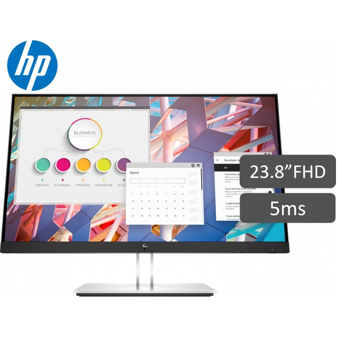 Monitor HP E24 G4 23.8 FHD, 5ms HDMI/DP/VGA/4xUSB 3.2 Gen1/USB Tipo-B ...