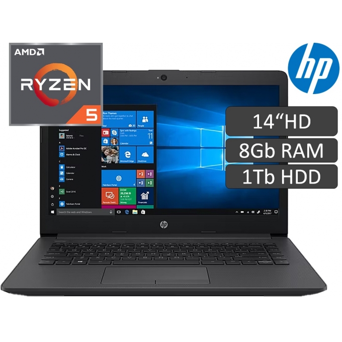 Laptop Hp 245 G7 Ryzen 5 3500u 21ghz 8gb Ram 1tb Hdd 14hd 1366x768 Amd Radeon Vega 8 6286