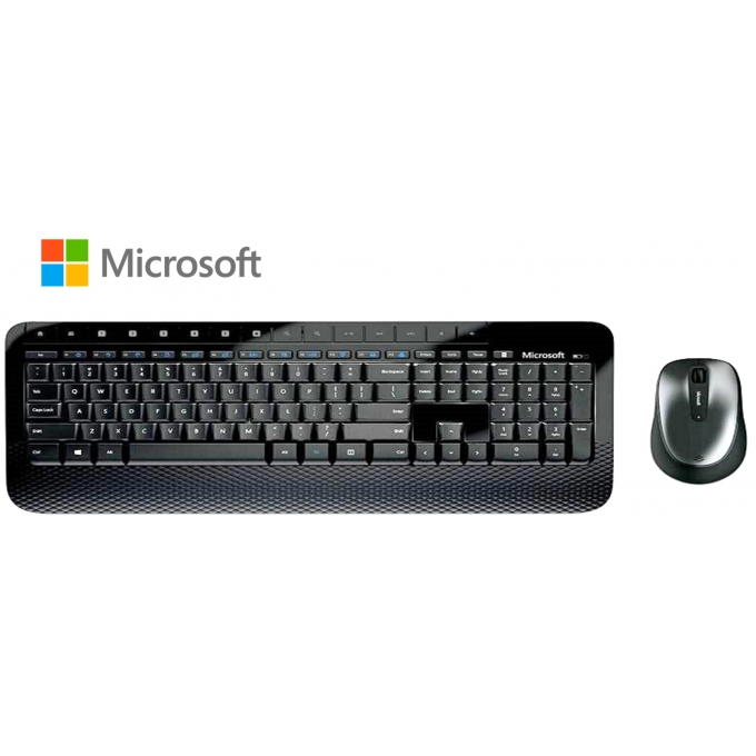 Combo Teclado y Mouse inalambrico Wireless Desktop 2000, Transceptor USB, Negro / MICROSOFT