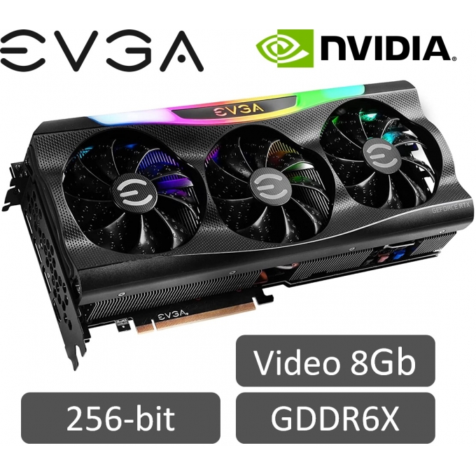 Tarjeta de Video EVGA NVIDIA GeForce RTX 3070 Ti 8GB GDDR6X 256-Bit, HDMI, DisplayPort, PCI Express 4.0 / EVGA