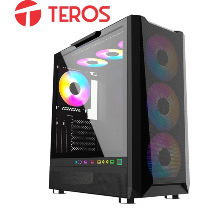 Case Gamer Teros TE1160N, Mid Tower, Negro, USB 3.0, USB 2.0, Audio. / TEROS