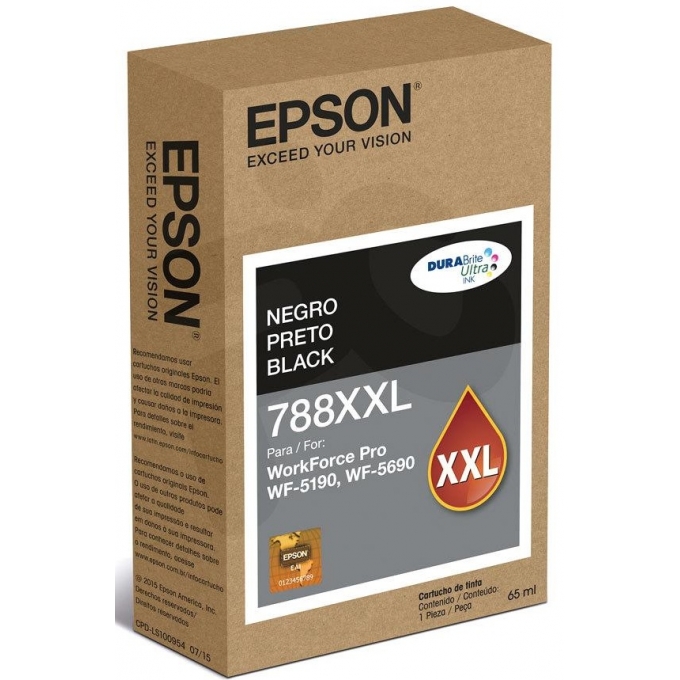 CARTUCHO TINTA EPSON T788XXL, DuraBrite Pro, Negro, para WorkForce Pro WF-5690/5190 / EPSON