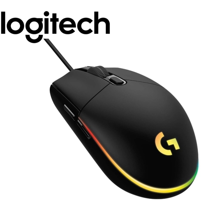 MOUSE LOGITECH G203 LIGHTSYNC OPTICAL 8000 DPI RGB BLACK - GAMER / LOGITECH