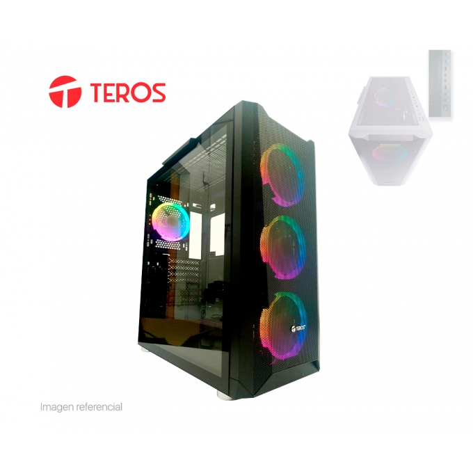 Case Gamer Teros TE1162N, Mid Tower, Negro, USB 3.0, USB 2.0, Audio. / TEROS