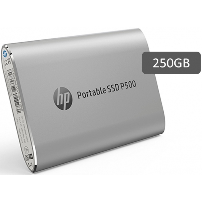 Disco Duro Externo de Estado Solido SSD HP P500, 250GB, USB 3.1 Gen2 Tipo-C, Plata / HP