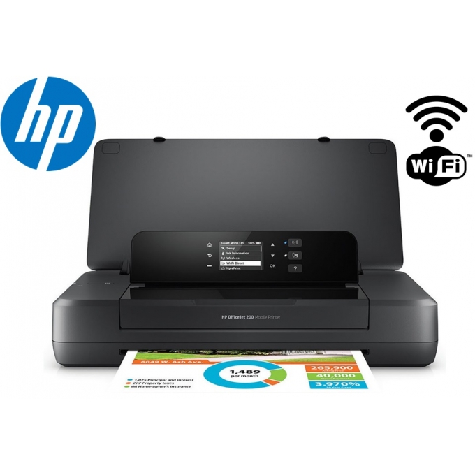 Impresora HP Portatil OfficeJet 200, Wi-Fi, Negro, CZ993A#AKY / HP