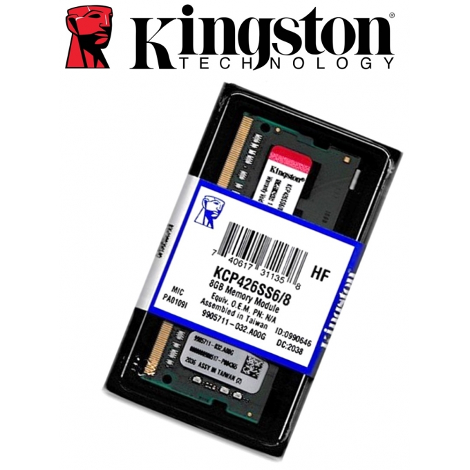 Memoria RAM KINGSTON 8Gb DDR4 - 2666MHz SODIMM - Laptop / KINGSTON