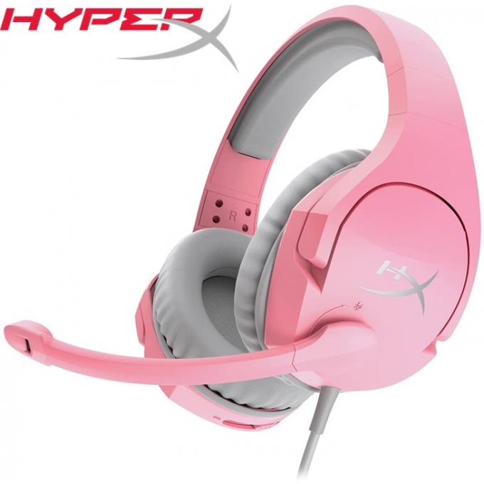 Audifono HyperX Cloud Stinger HHSS1X-AX-PK/G Microfono, Gamer, Rosado / HYPERX