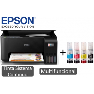 PROMOCION COMBO Impresora EPSON Ecotank L3210 + 4 TINTAS EPSON 544, Multifuncional, Sistema continuo, C11CJ68303 / EPSON